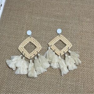 Boho Chic Woven Tassel Earrings